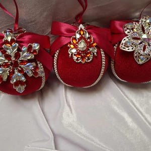 Christmas Unique Red Velvet baubles